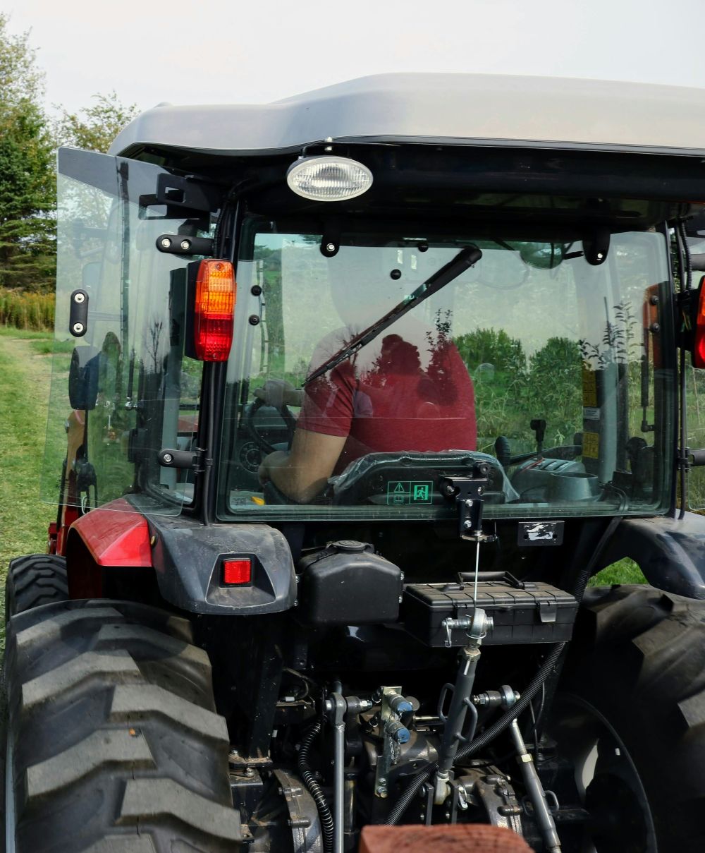 The view from a tractor. Photo by Skylar Zilka on Unsplash
